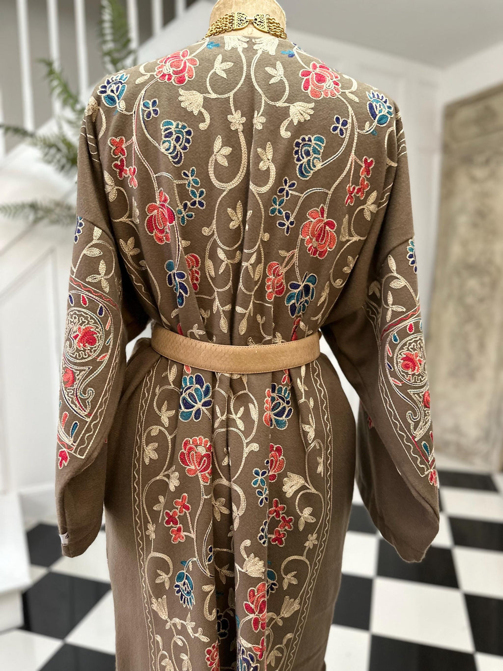 Vintage style long soft robe