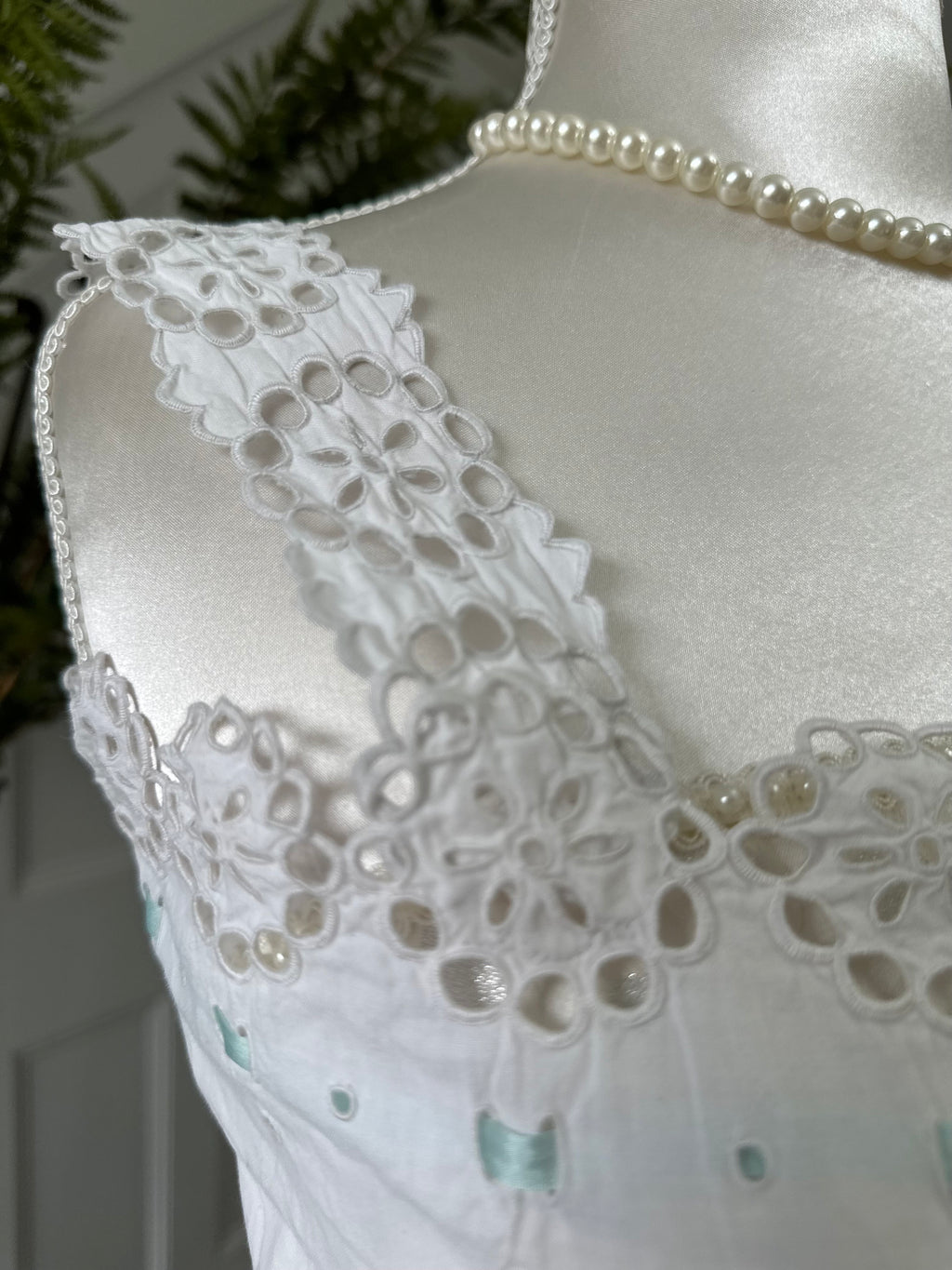 Victorian  Edwardian  white cotton camisole corset cover