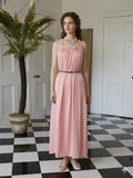 1940s Silk peach smock style peach slip