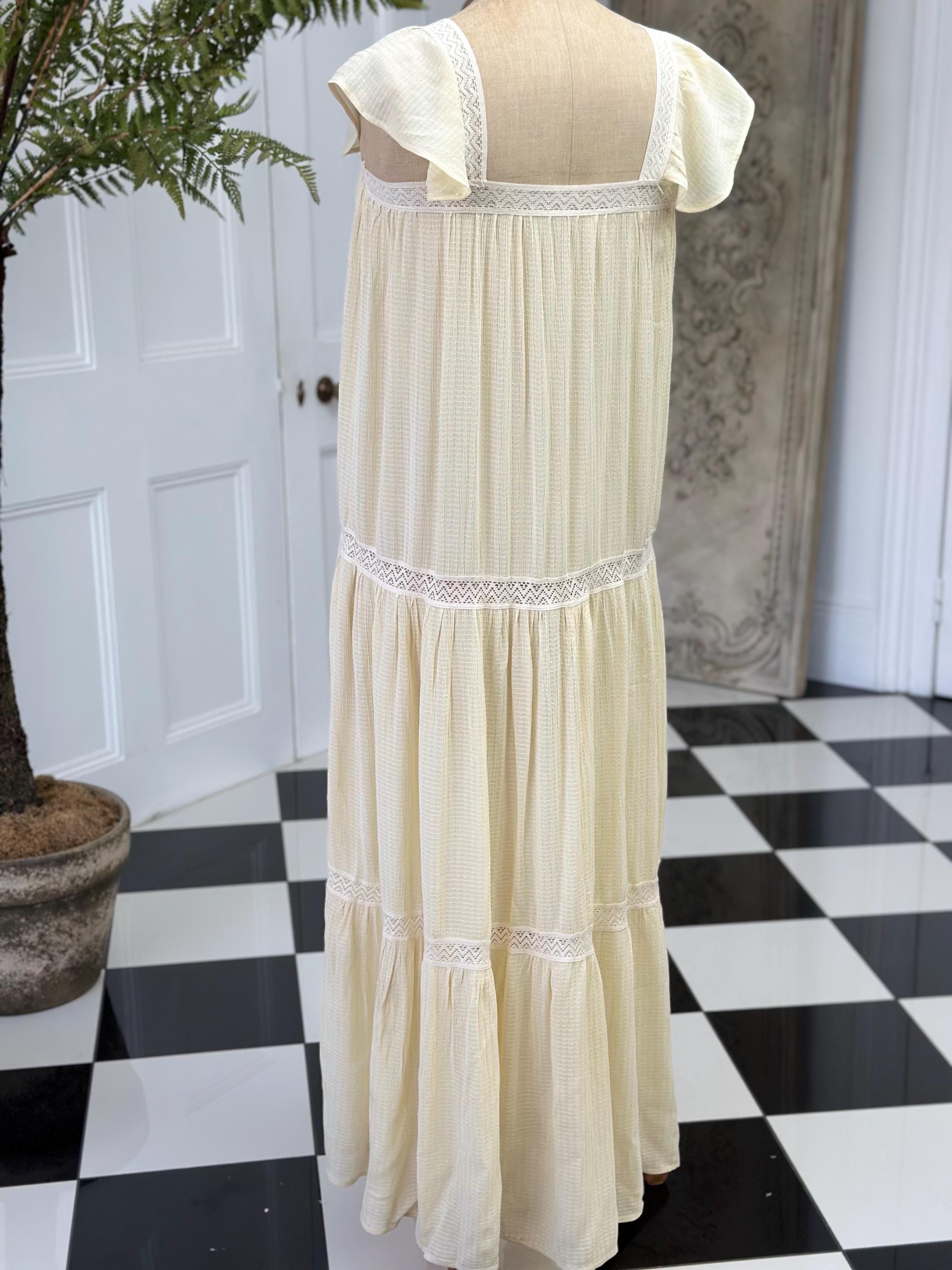 Vintage 1970s Cream Dress