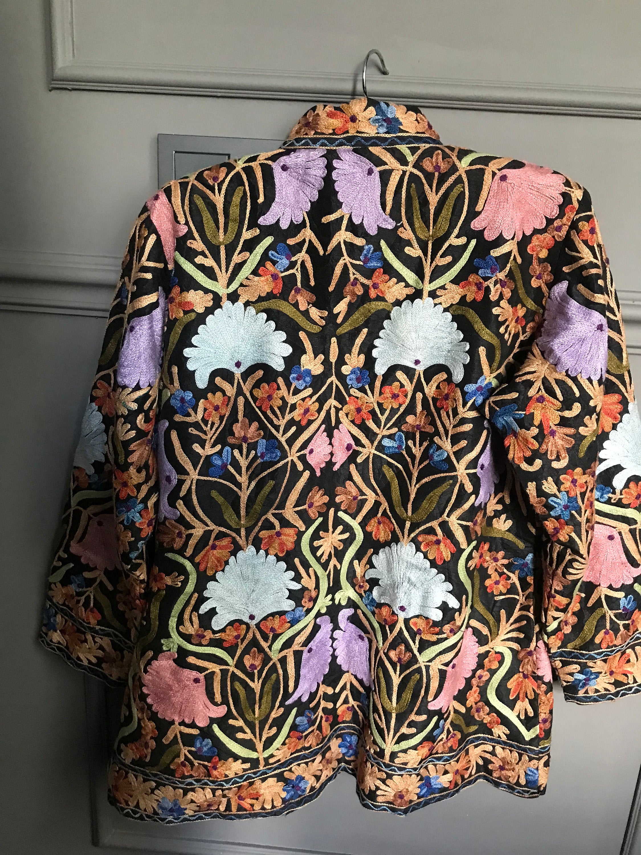 1970s crewel work jacket