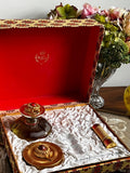 1930s vintage boxed jewelled boudoir set perfume by Myrna Pons