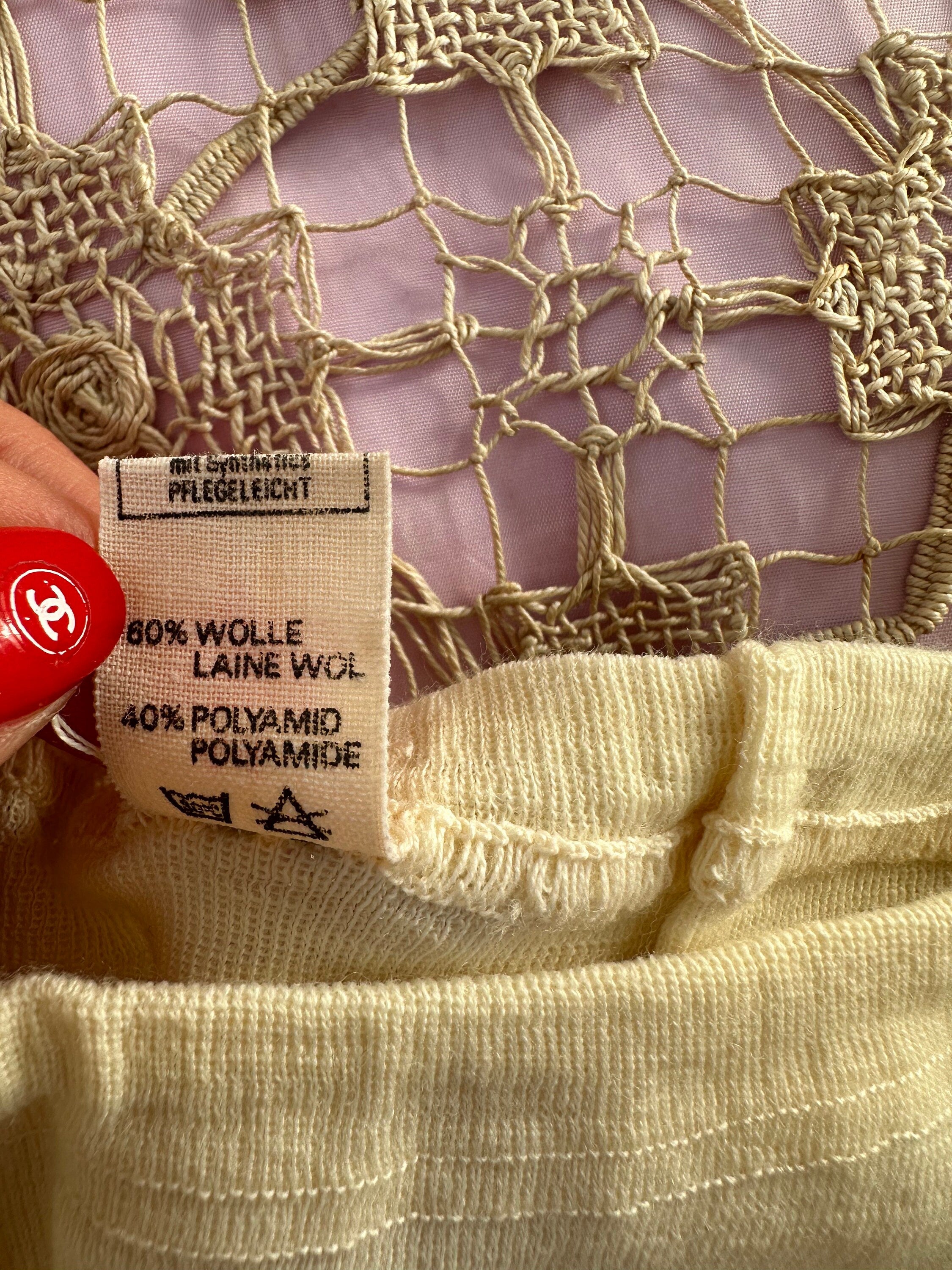 1950s 1960s Wool mix cream winter bloomers knickers long pants new unworn