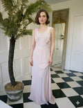 Vintage 1930s pink bias cut maxi dress