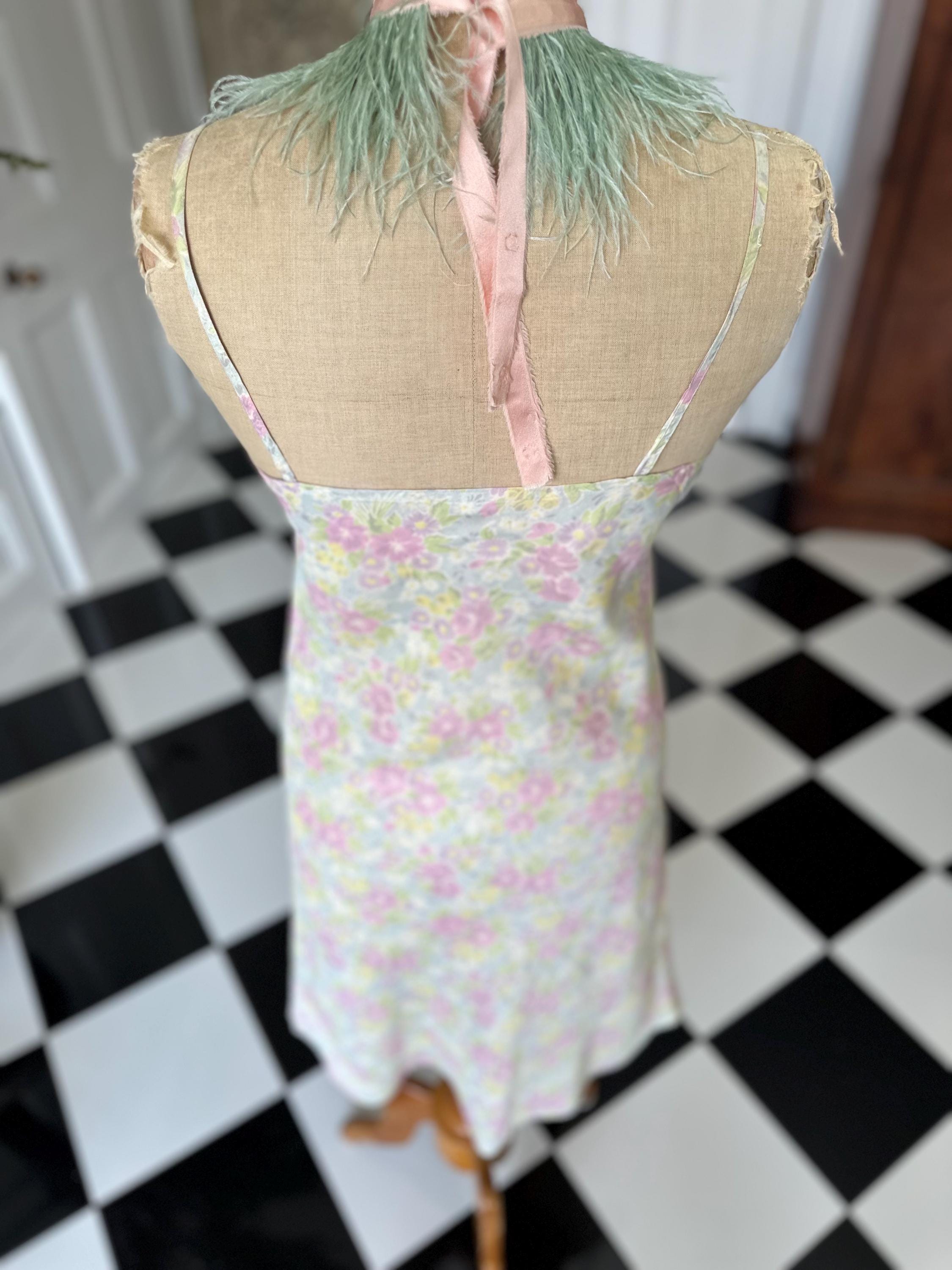 Vintage deadstock floral slip dress