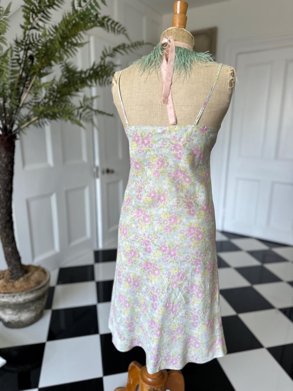 Vintage deadstock floral slip dress