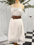 Antique 1800s underdress garment with crochet and quilted skirt monogram AE