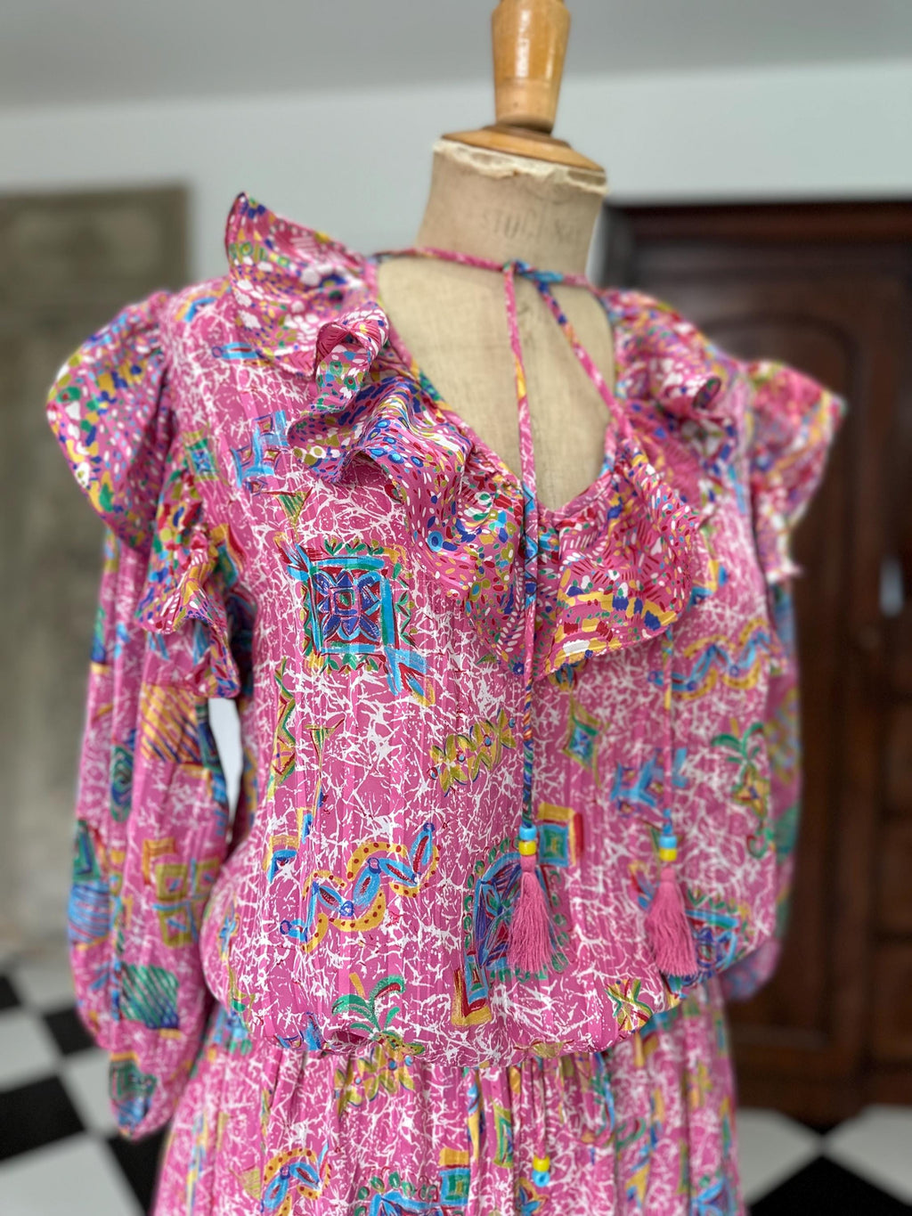Vintage 80s Diane Freis set dress
