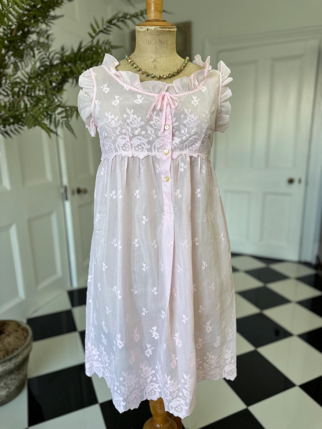 1960 Pink Baby doll dress