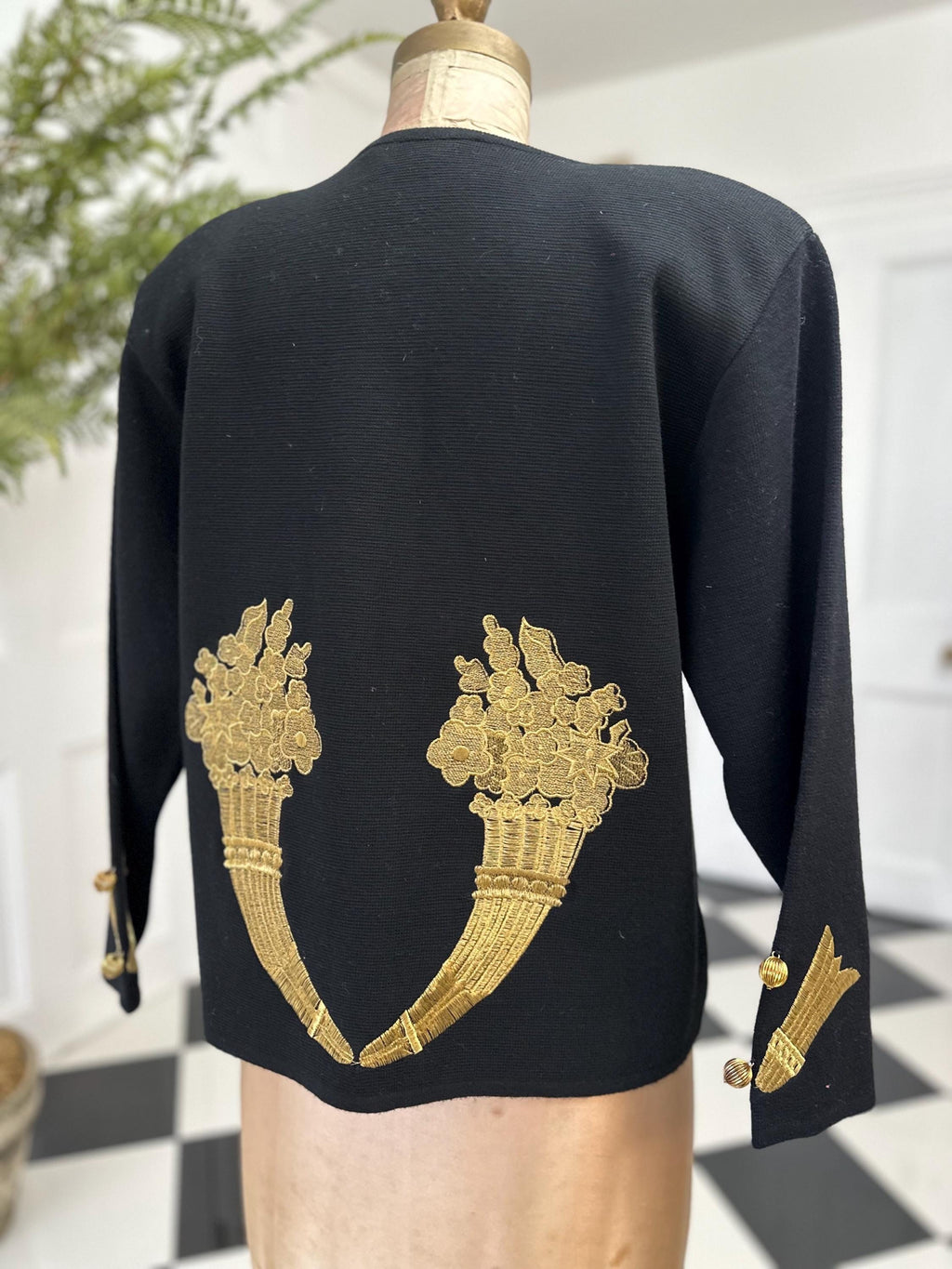 1980s Black cardigan