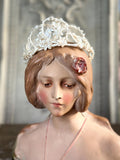 Antique 1940s  Floral Wax Tiara