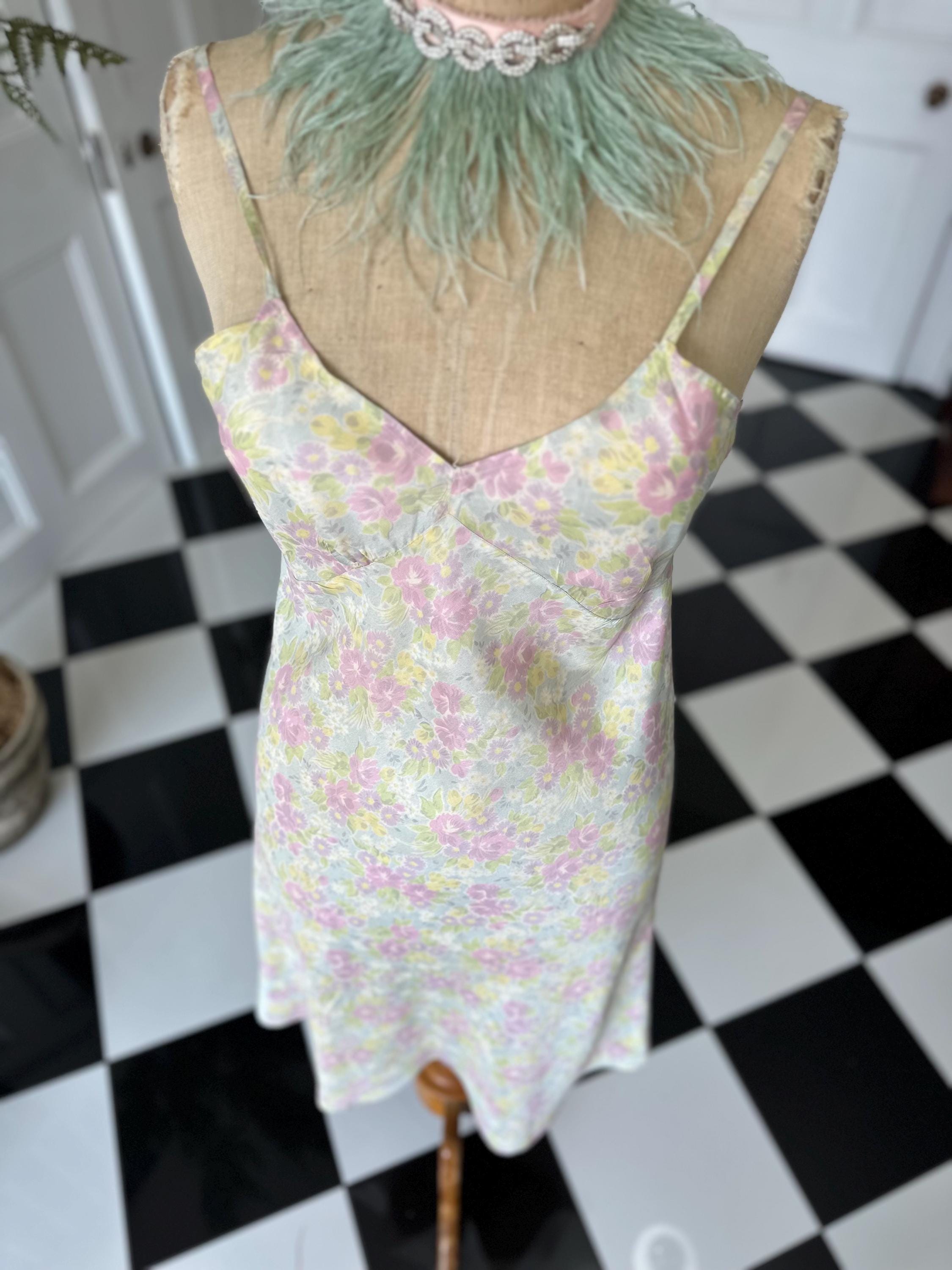 Vintage deadstock floral slip dress