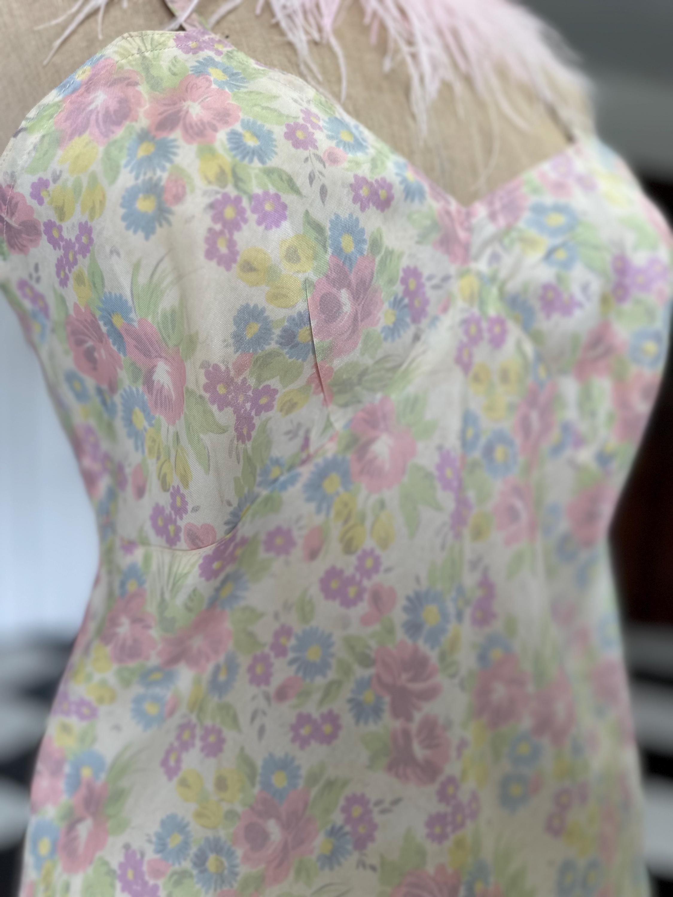 Vintage deadstock floral slip dress