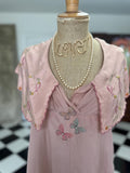 Rare 1940s Vintage dusky pink silk nightgown dress