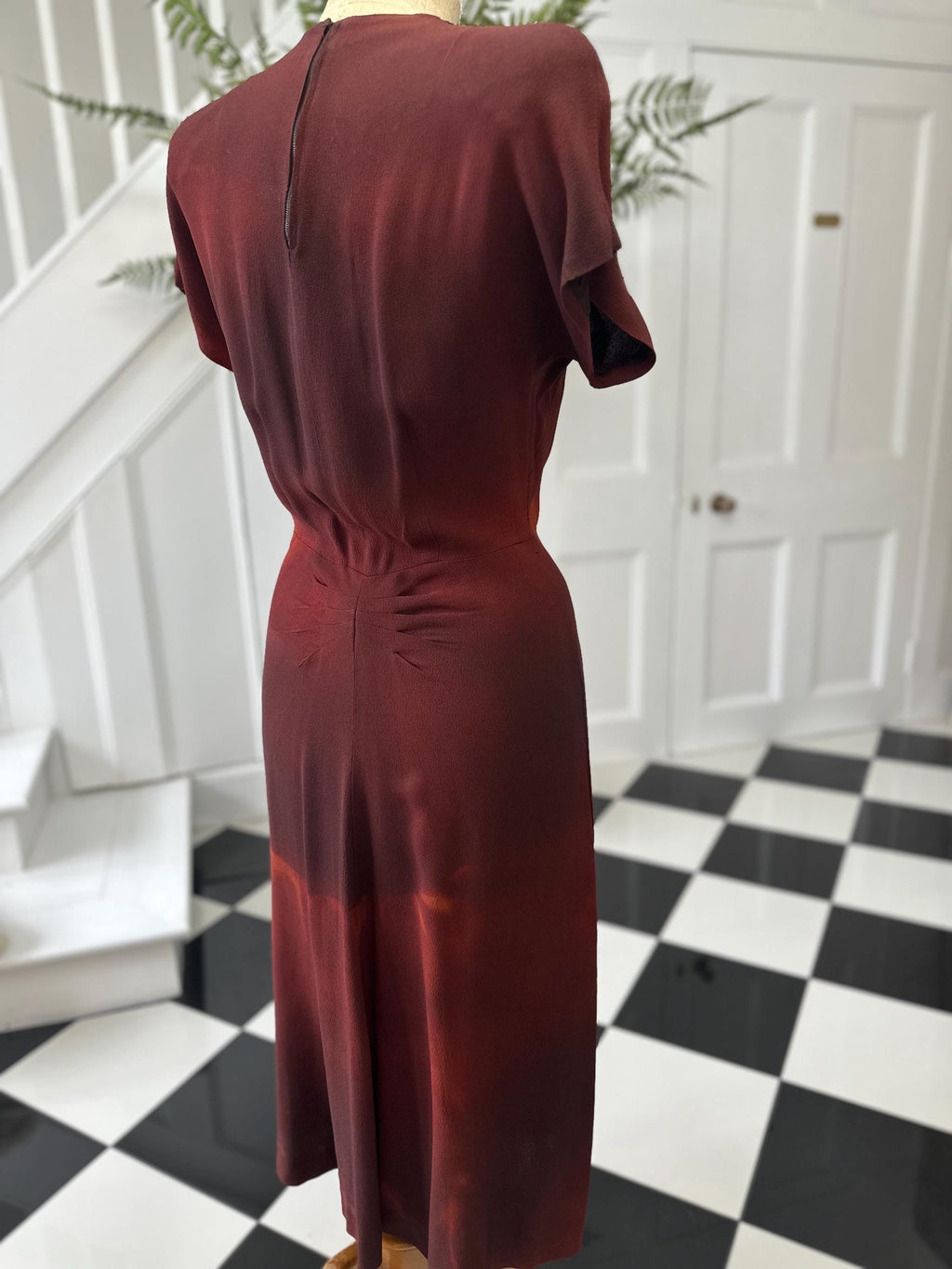 1940s Bramley Franklin Simon’s tie dye sequin embellished dress