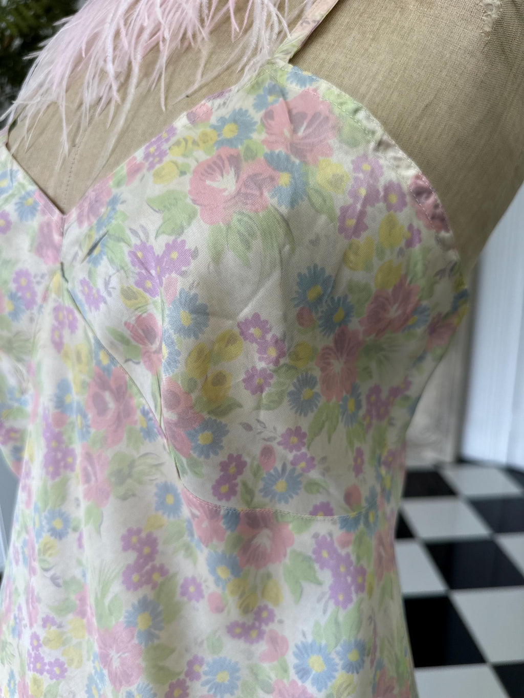 Vintage deadstock floral slip dress