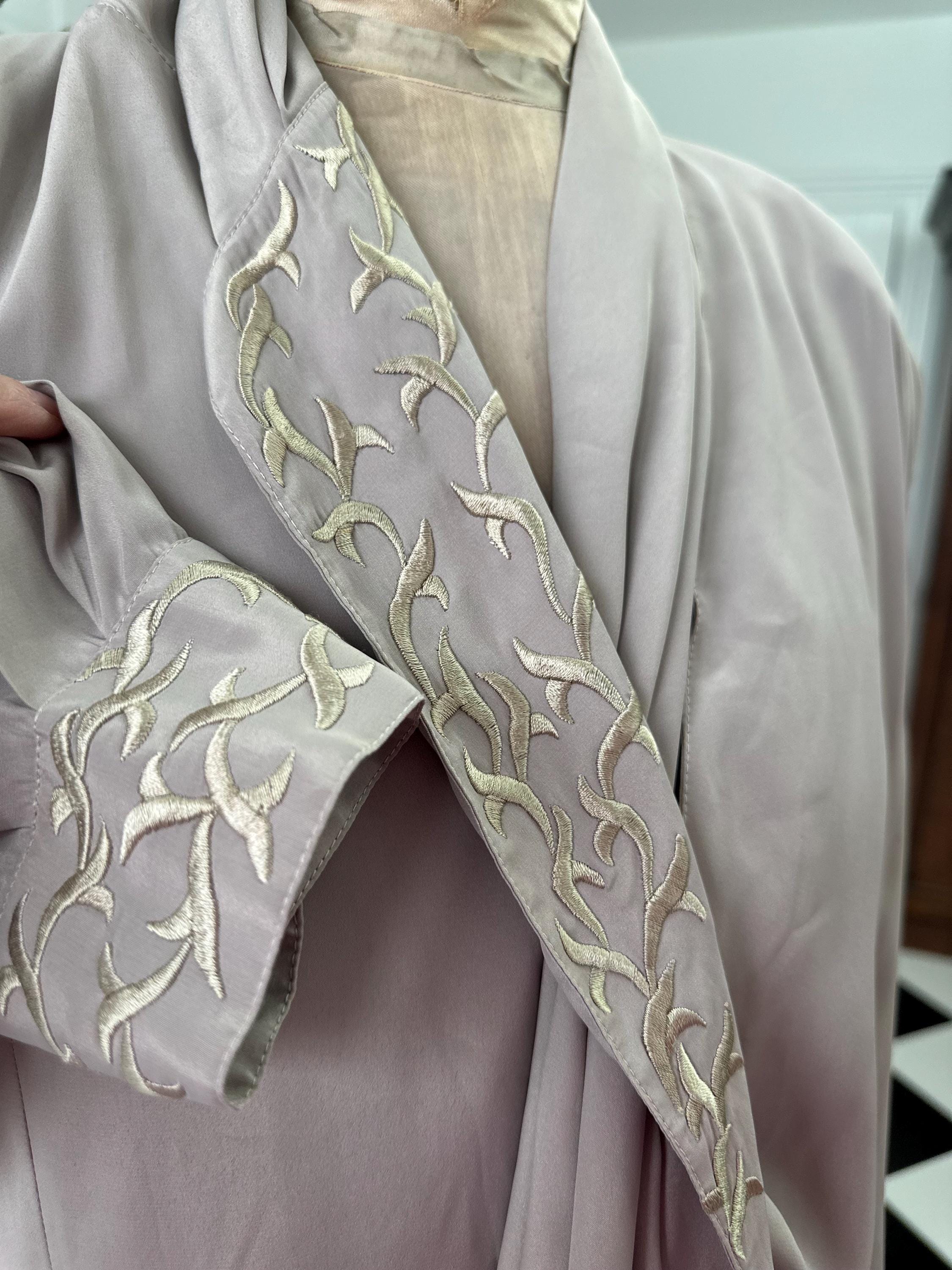 1980s Grey Blouse with Unique style with Embroidery
