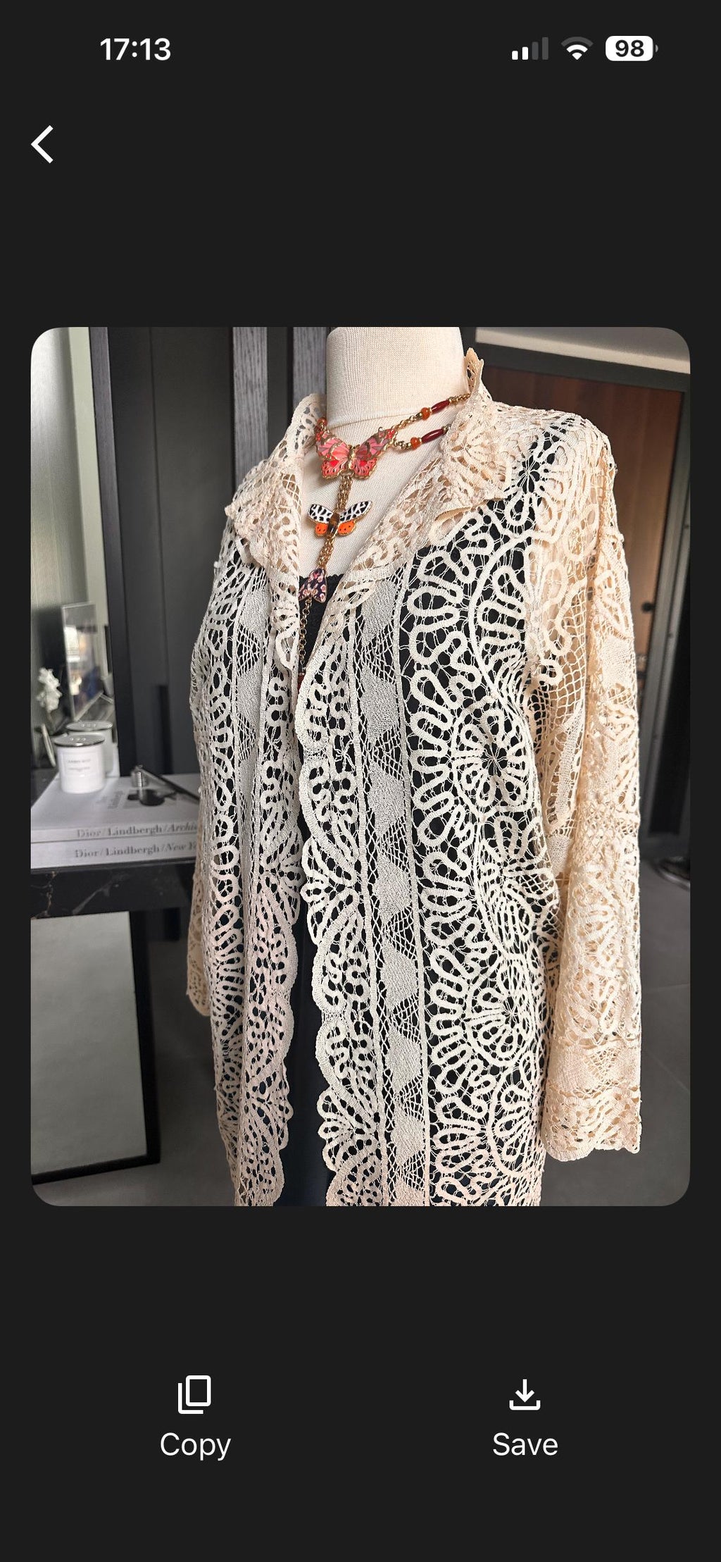 Vintage Art Deco Tape Lace Duster | 1920s-1940s Guipure & Battenberg Robe