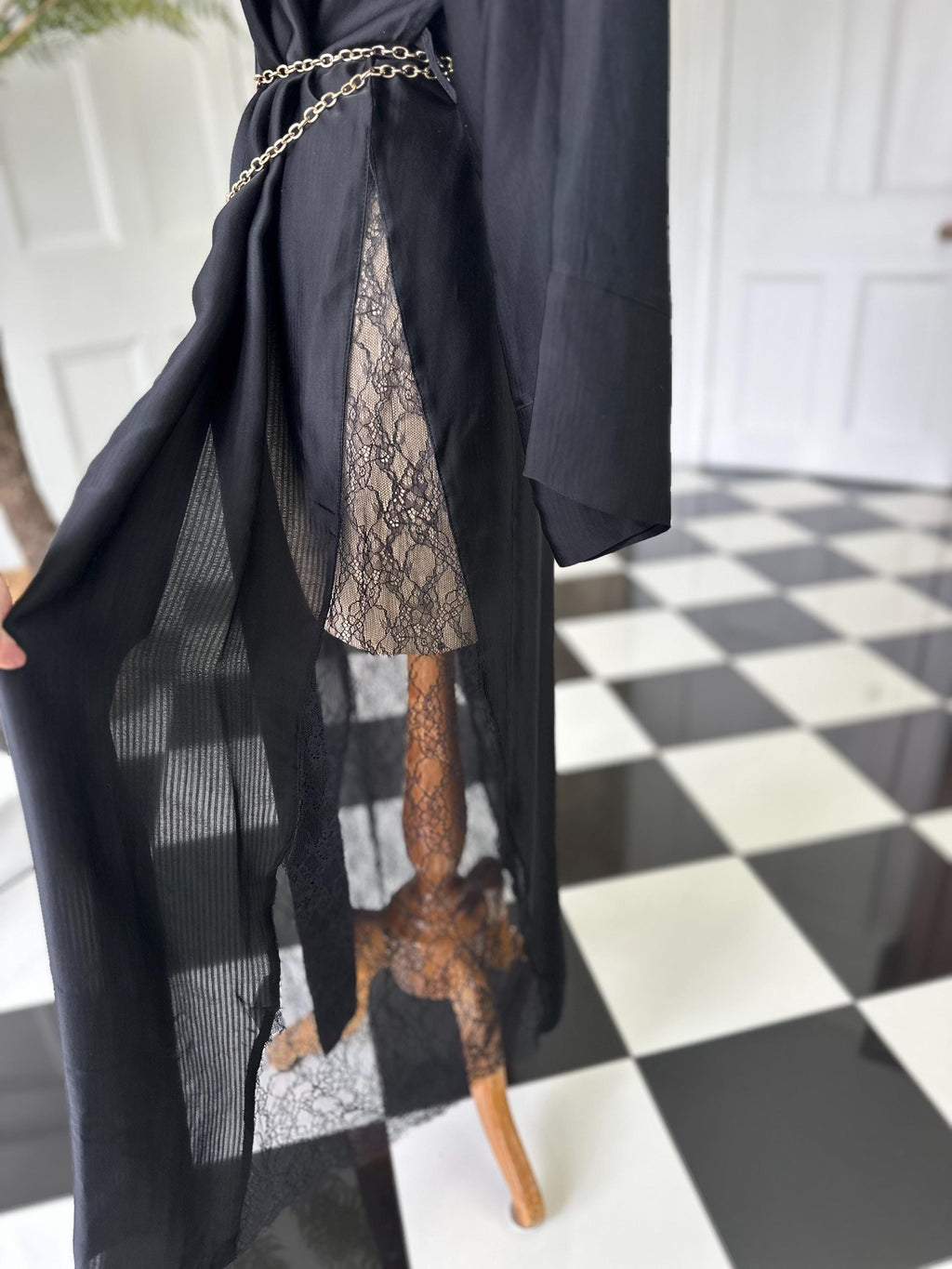 Pierre Cardin luxury lace robe kimono