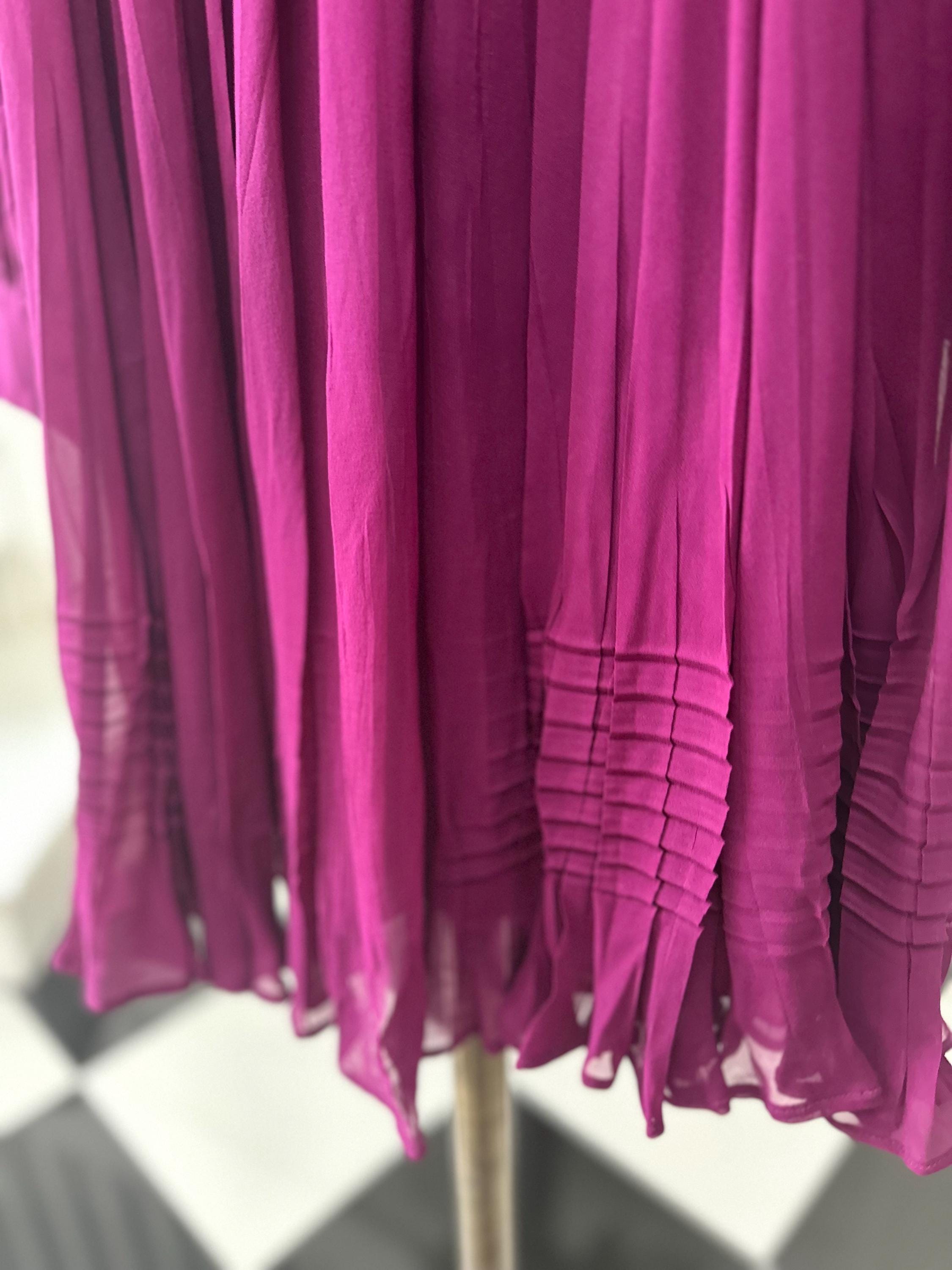 1990s rasberry colour La Perla silk dress