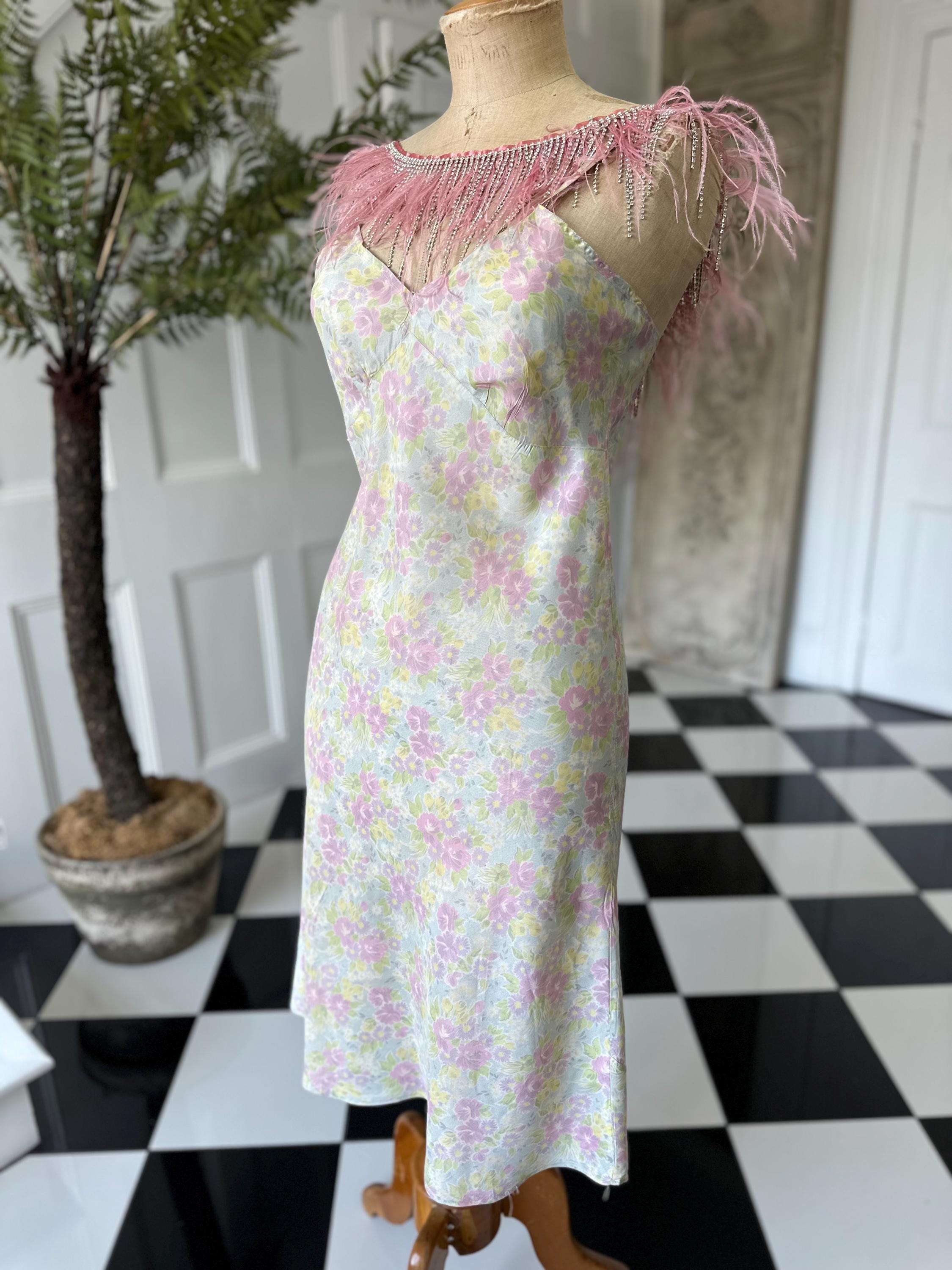 Vintage deadstock floral slip dress