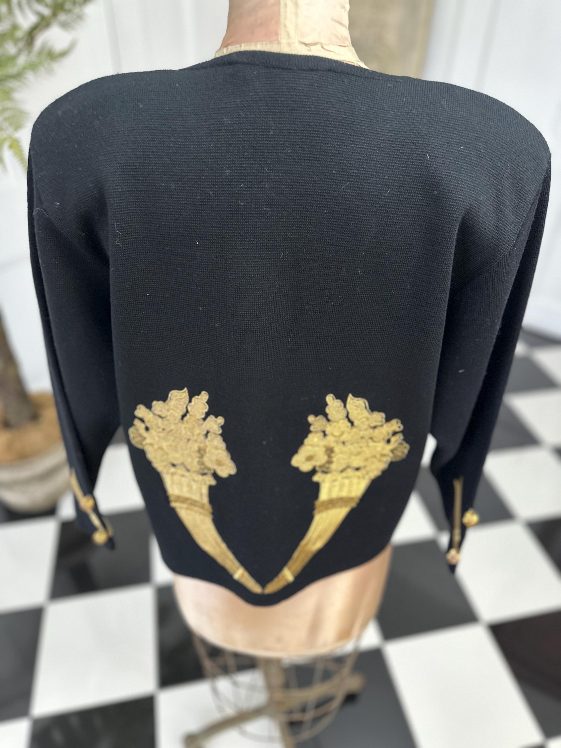 1980s Black cardigan