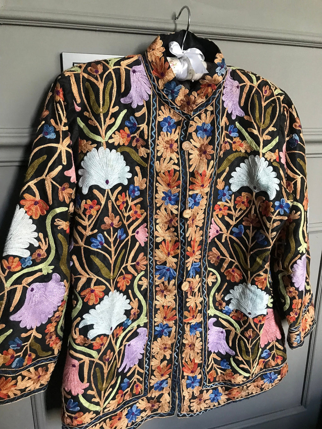 1970s crewel work jacket