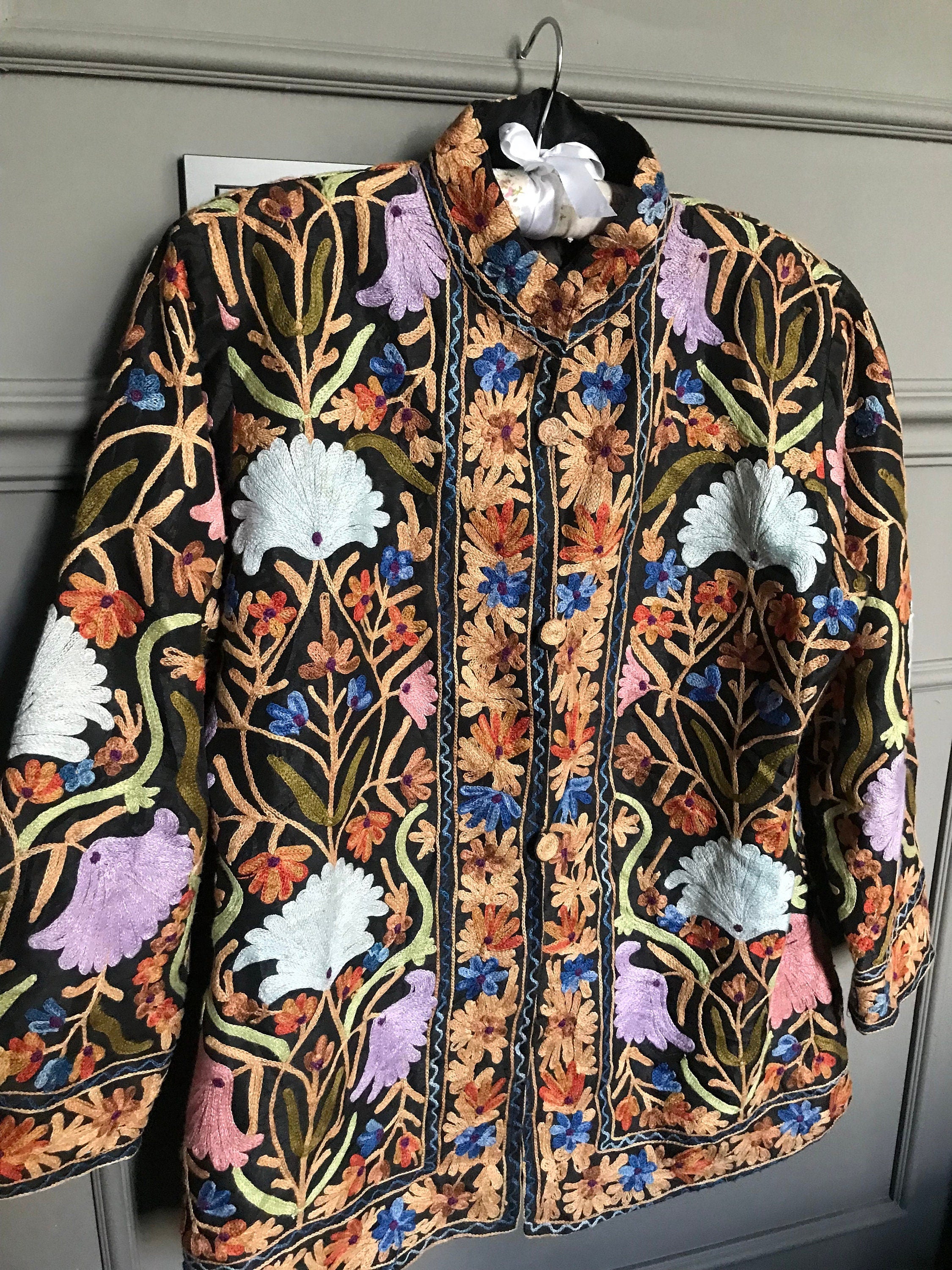 1970s crewel work jacket