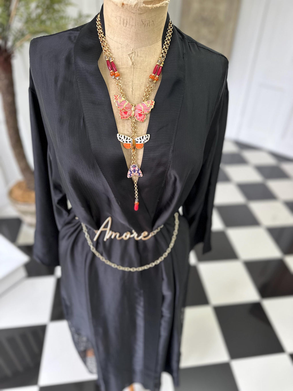 Pierre Cardin luxury lace robe kimono