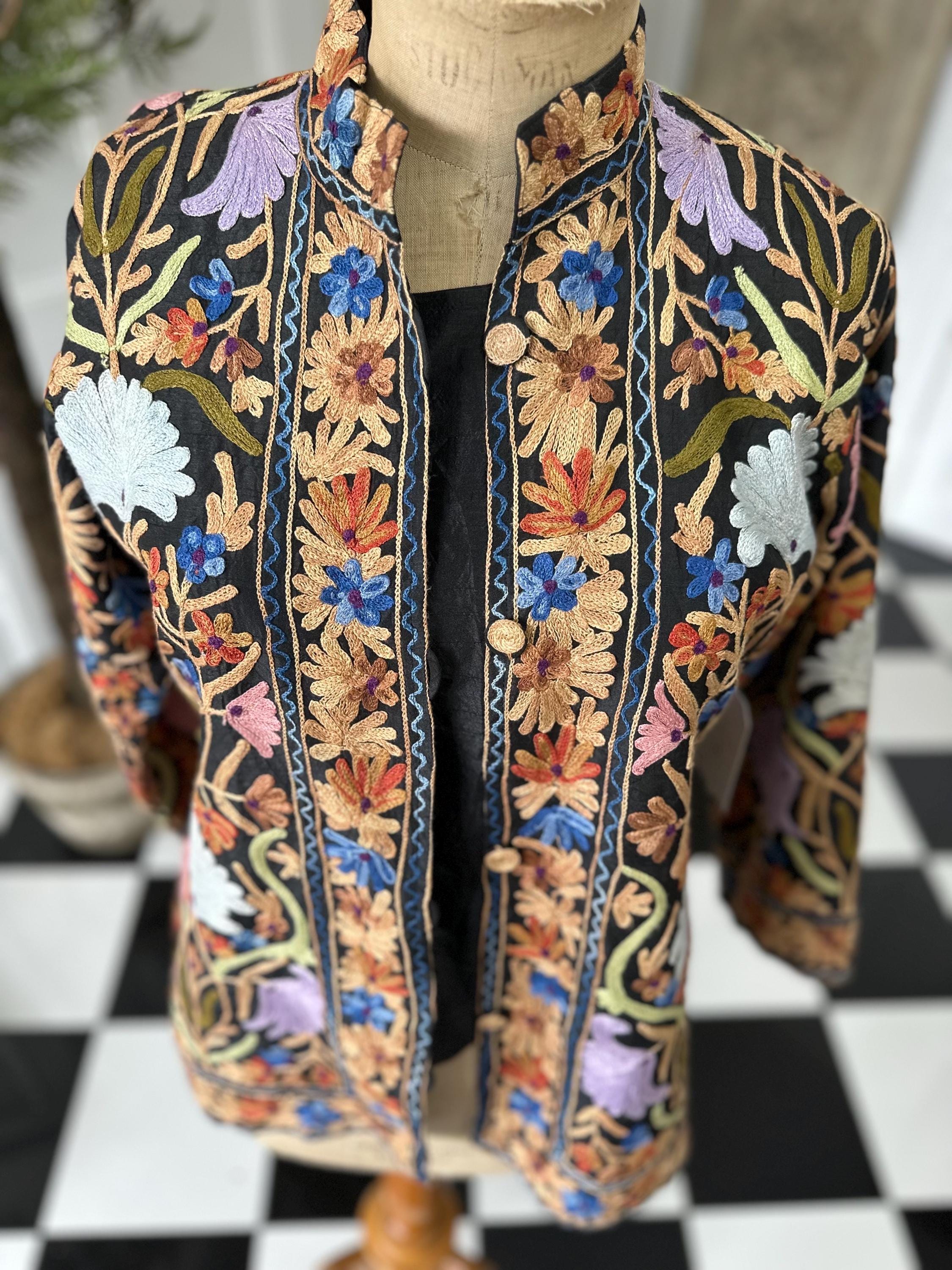 1970s crewel work jacket