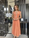 Antique 1920s-1930s Peach Silk  Nightgown dress – Authentic Art Deco dress