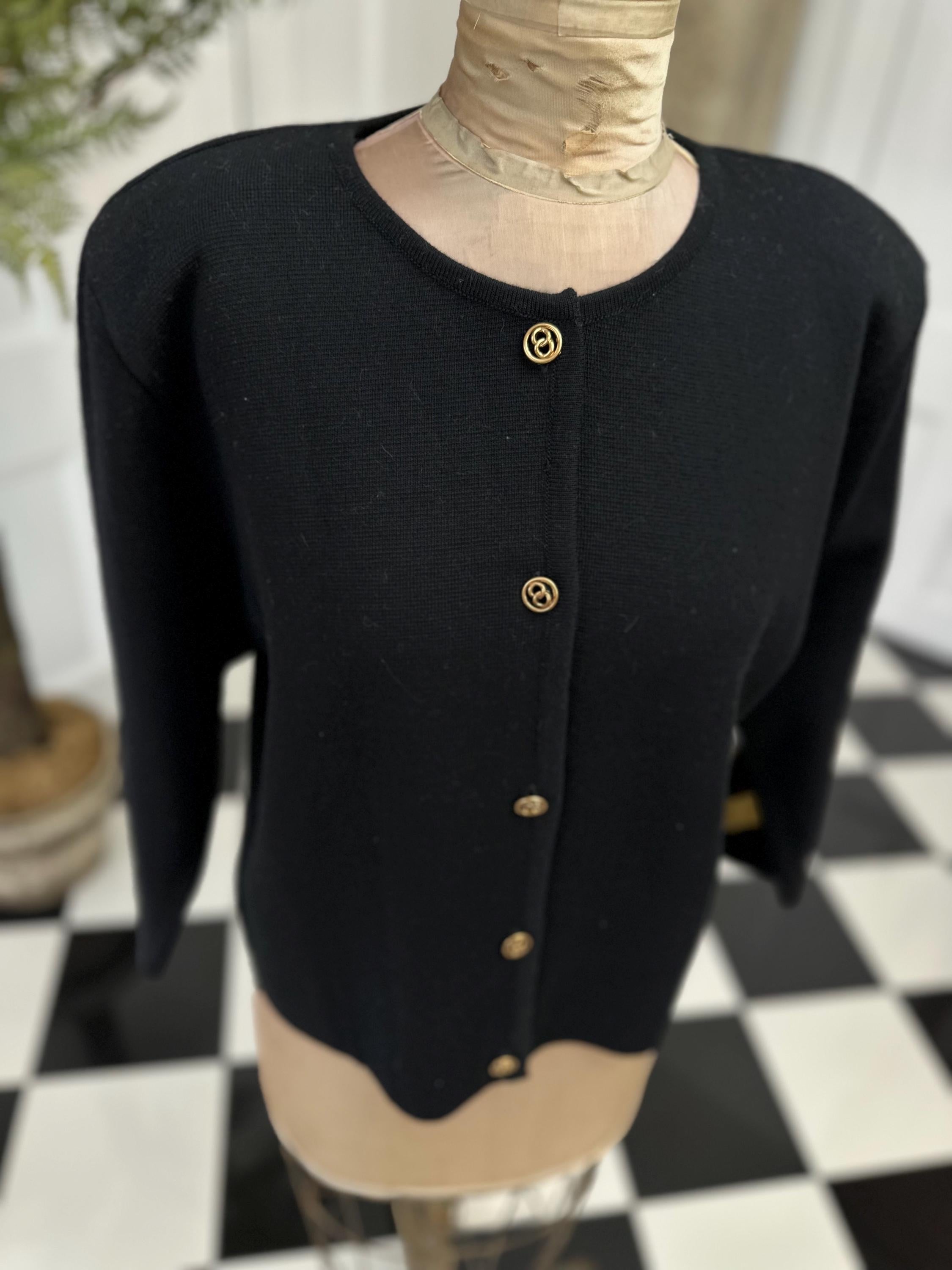 1980s Black cardigan