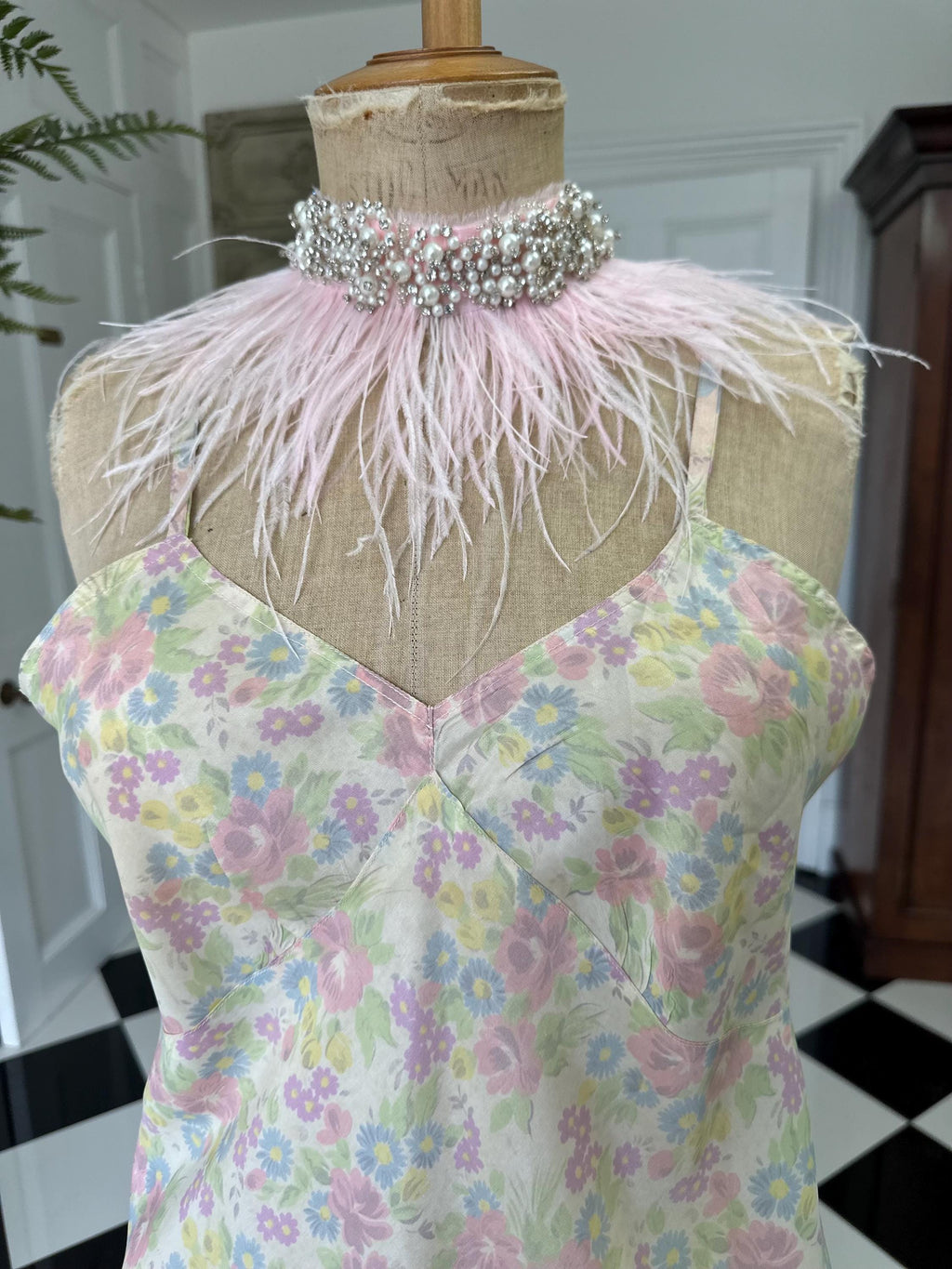 Vintage deadstock floral slip dress