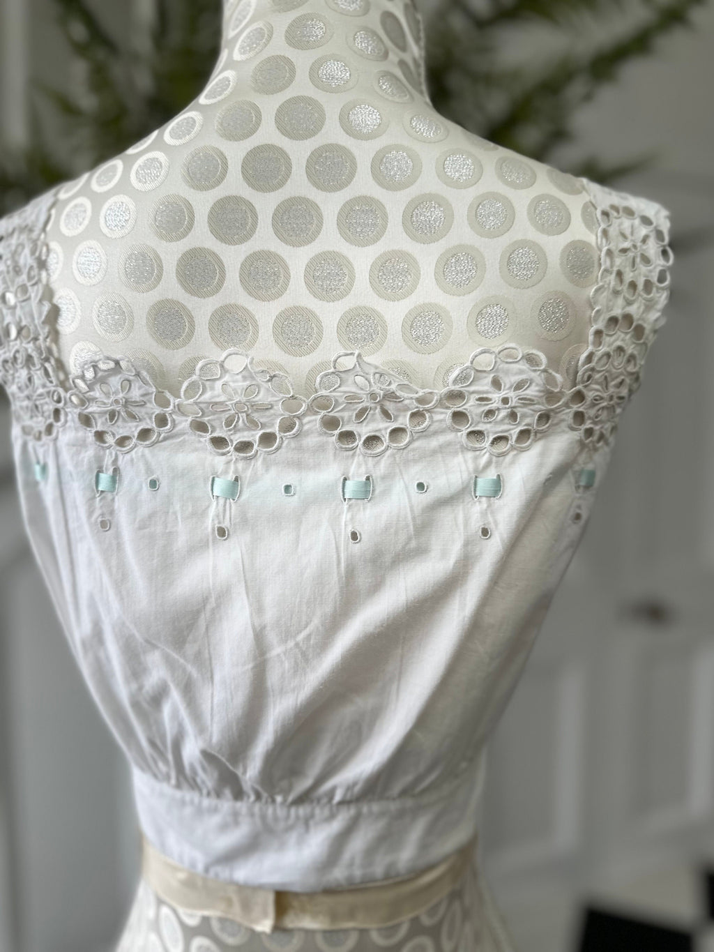 Victorian  Edwardian  white cotton camisole corset cover