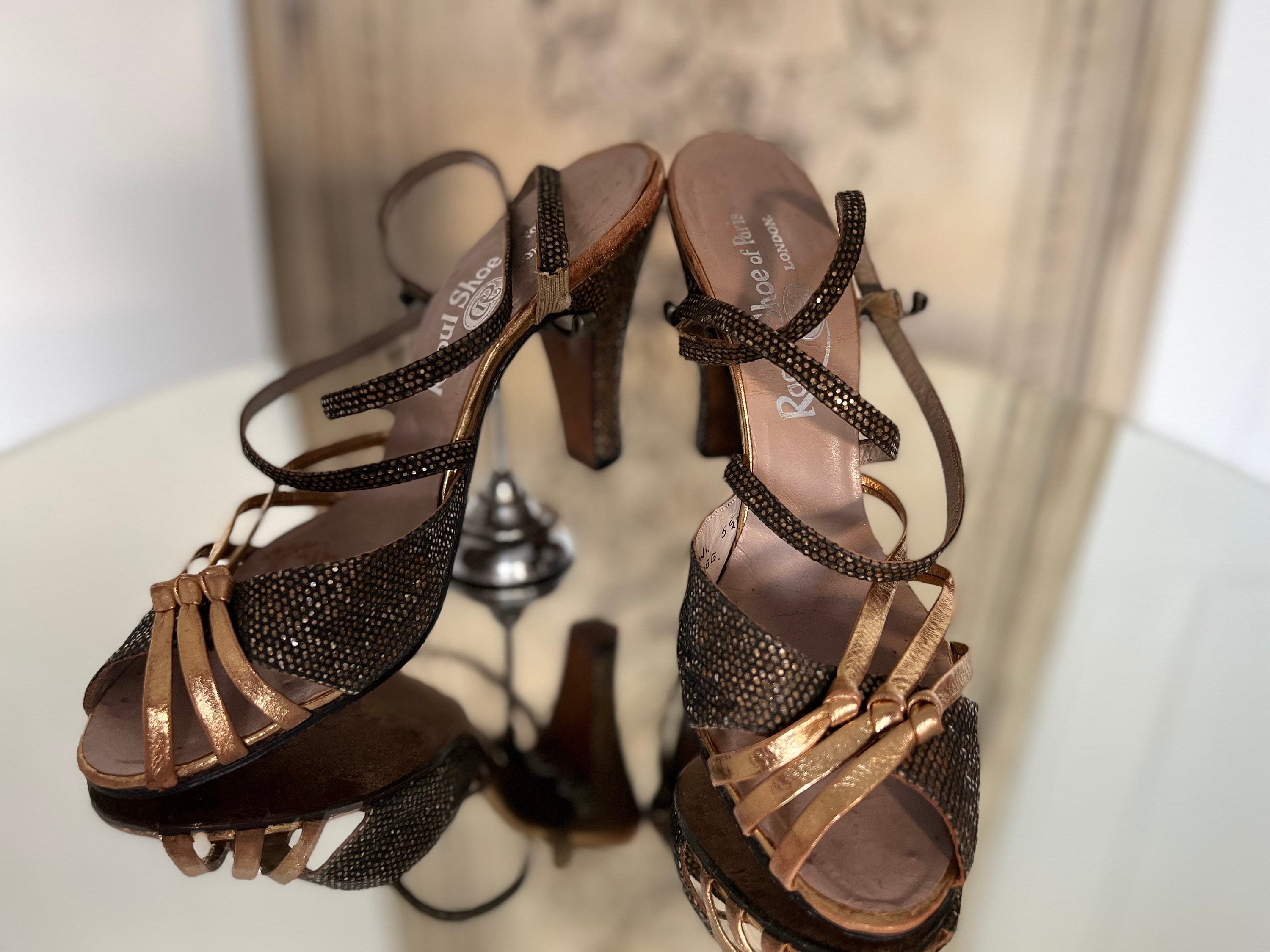 1930s Evening heeled sandals