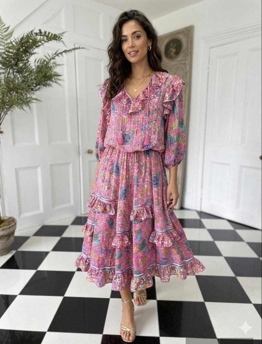 Vintage 80s Diane Freis set dress