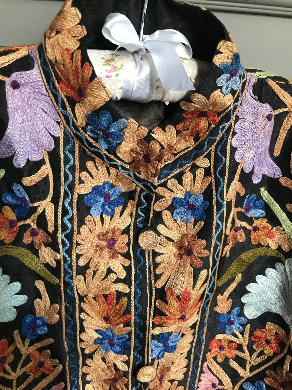 1970s crewel work jacket