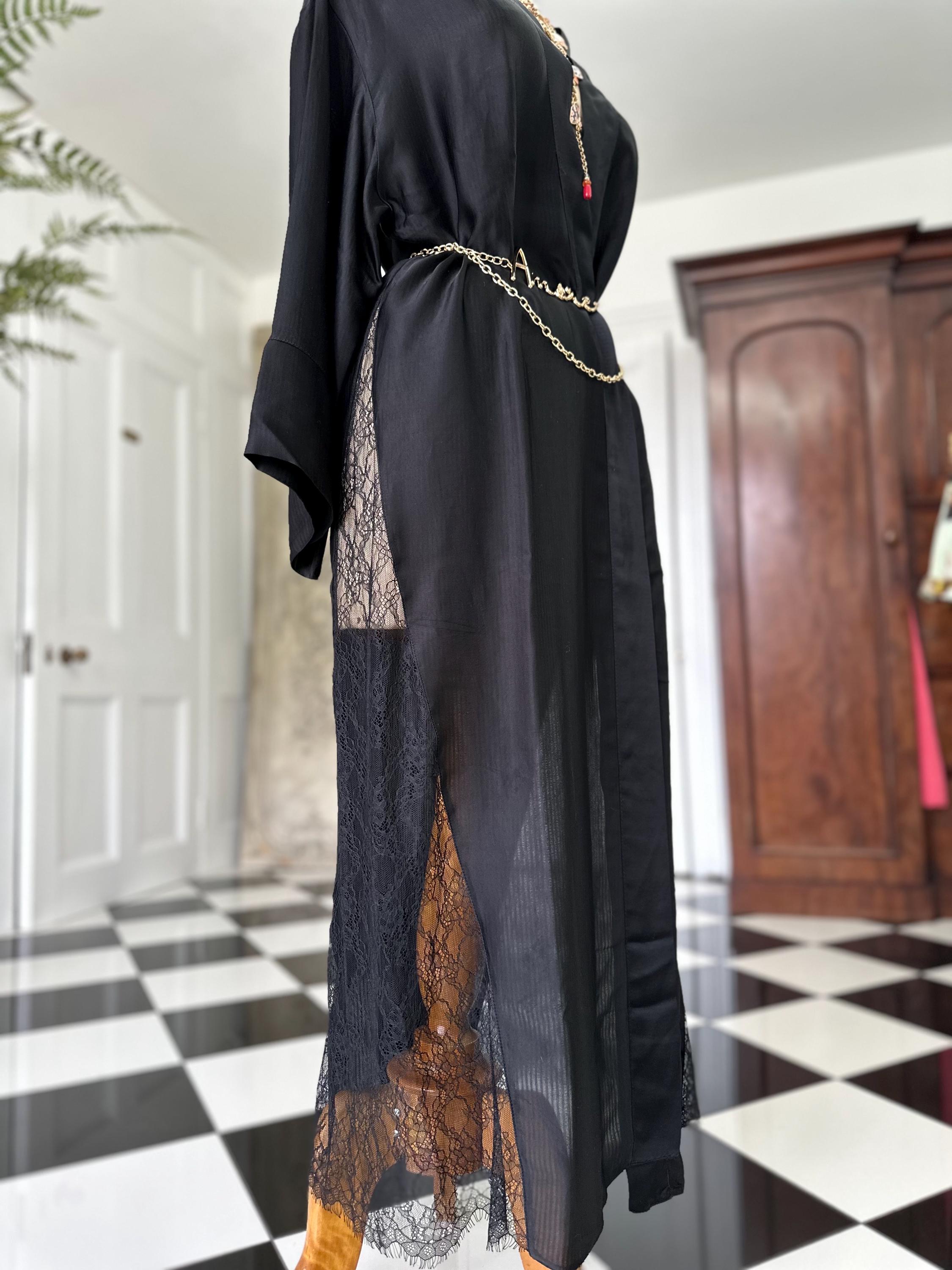 Pierre Cardin luxury lace robe kimono
