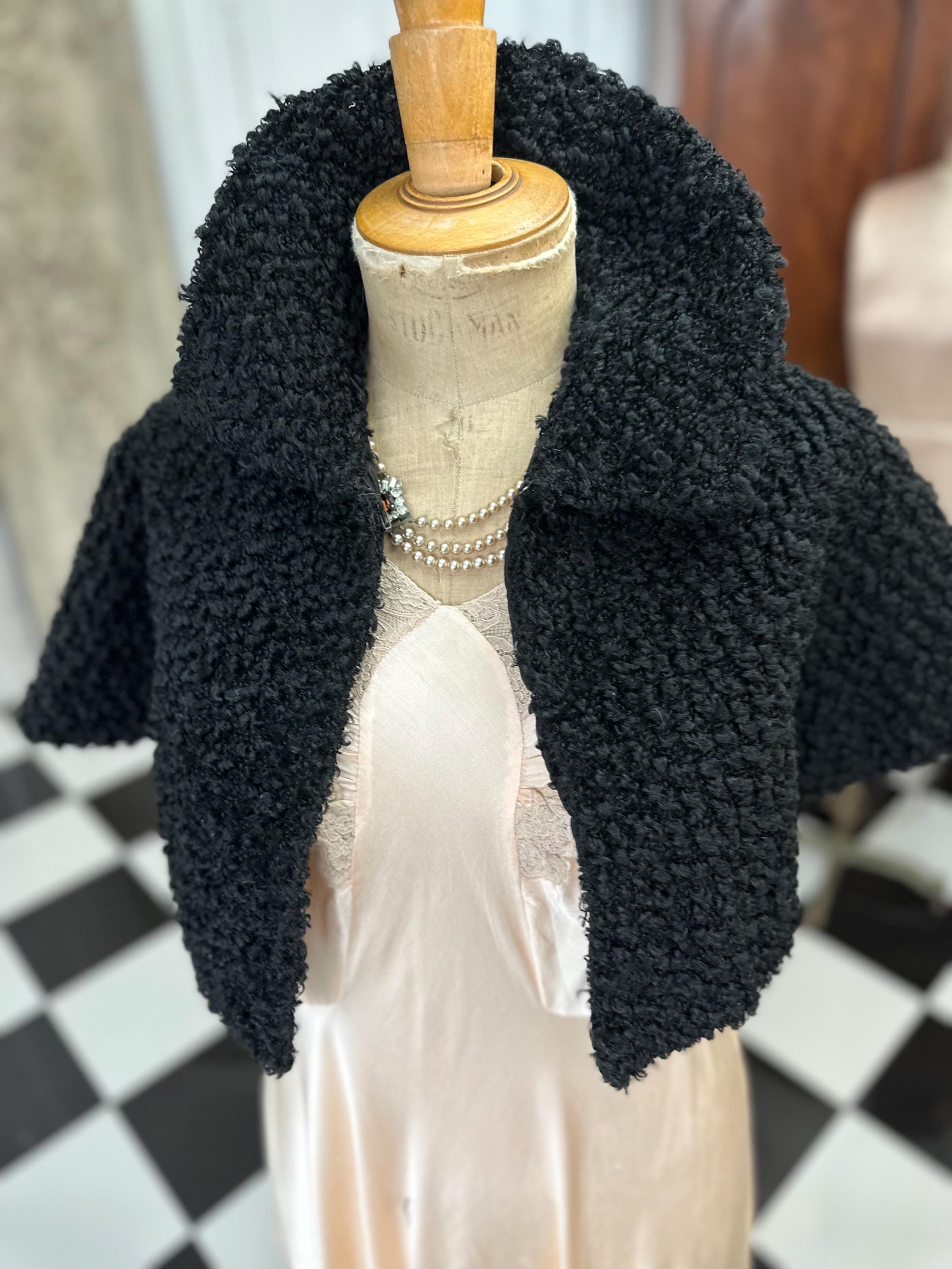 Victorian black shoulder cape