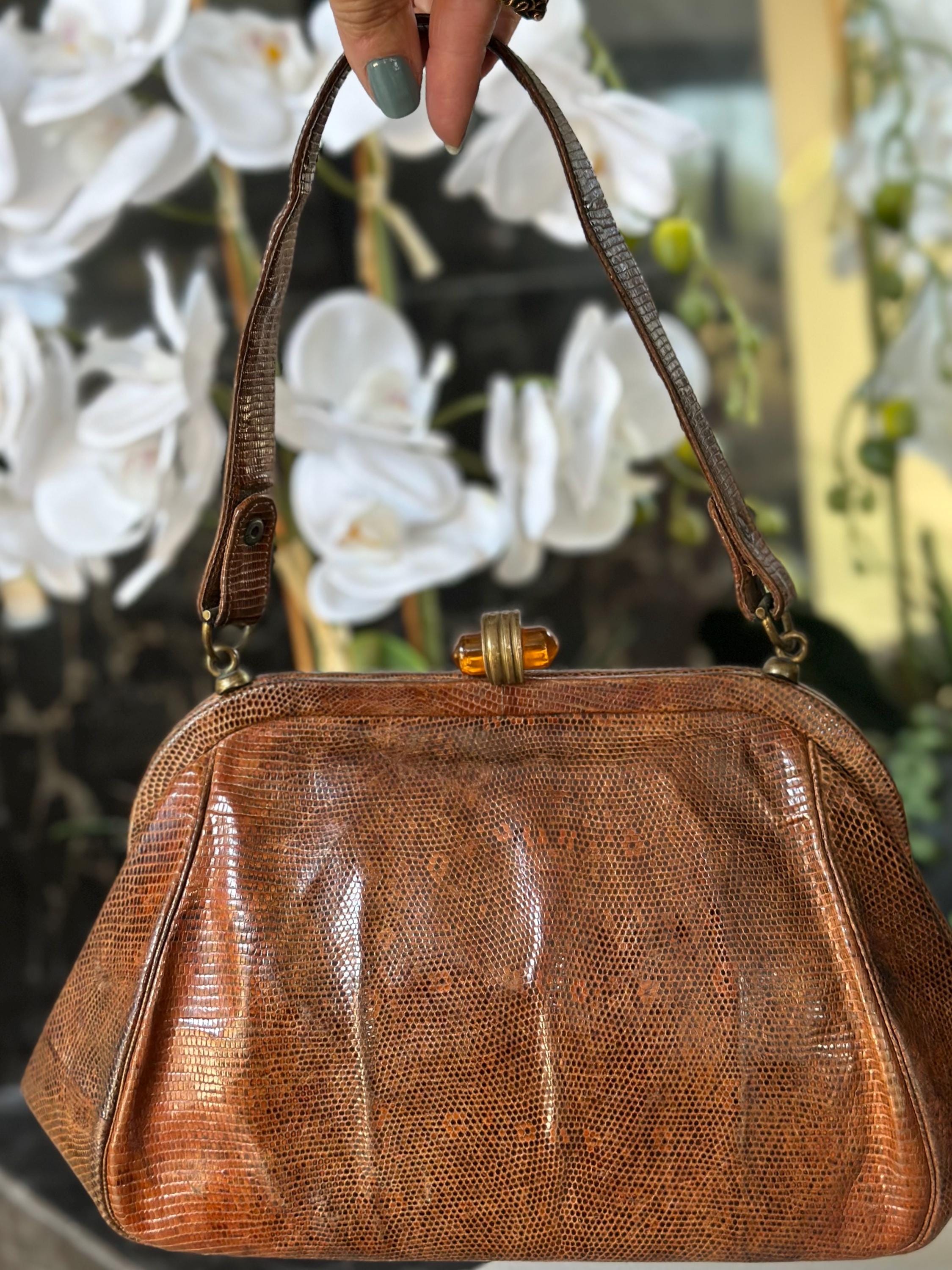 1930s lizard skin handbag