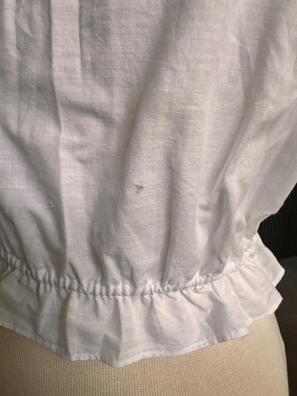 The "Petal & Lace" Archive Top – Rare 1930s Cotton Eyelet Camisole with Pink Silk Ribbon