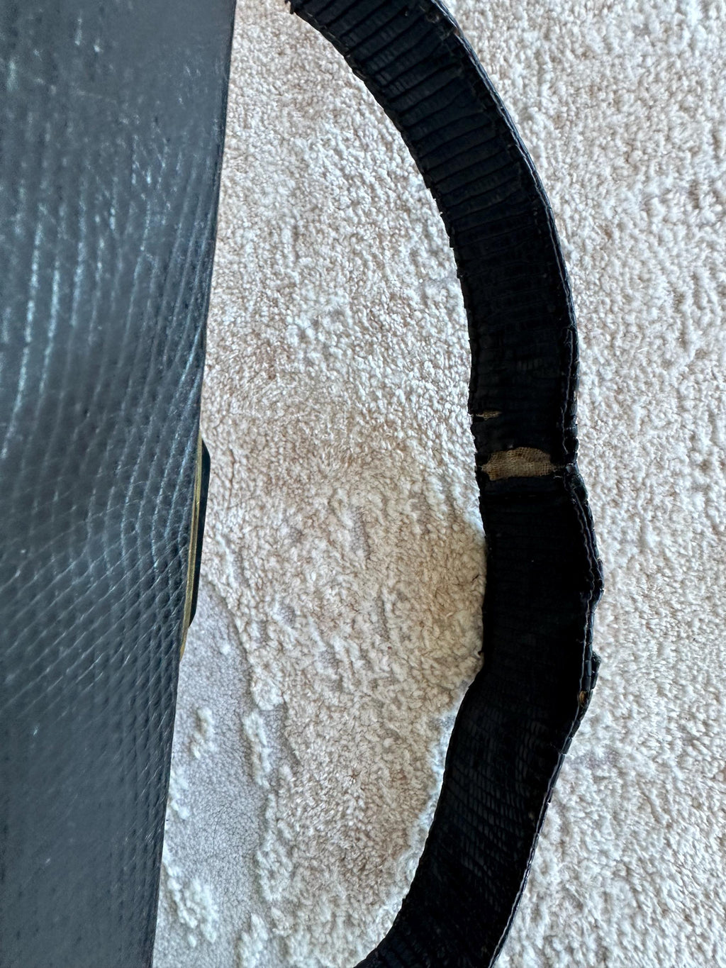 1930s Black lizard skin handbag