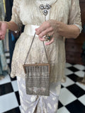 Antique Victorian steel beaded purse