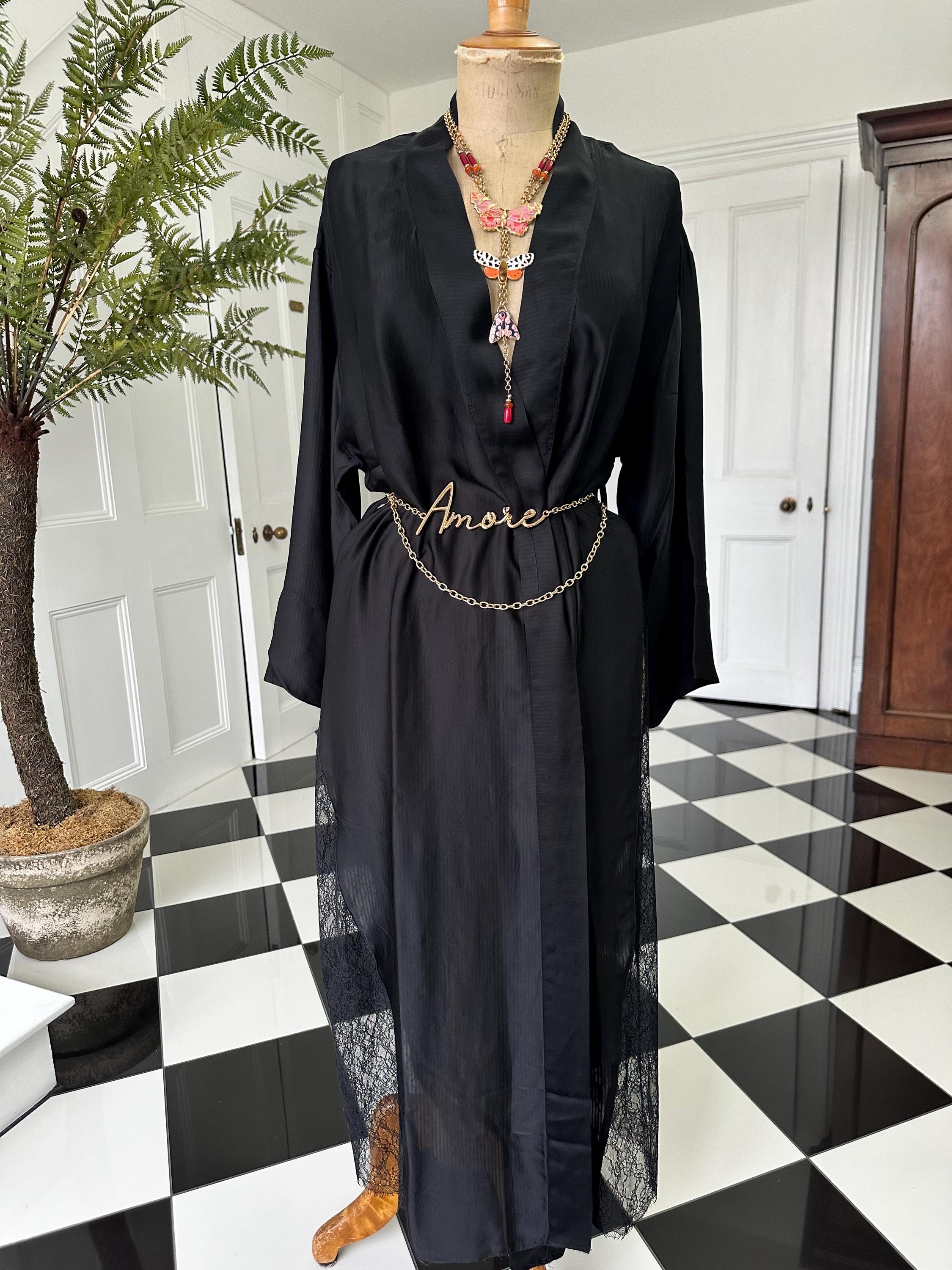 Pierre Cardin luxury lace robe kimono