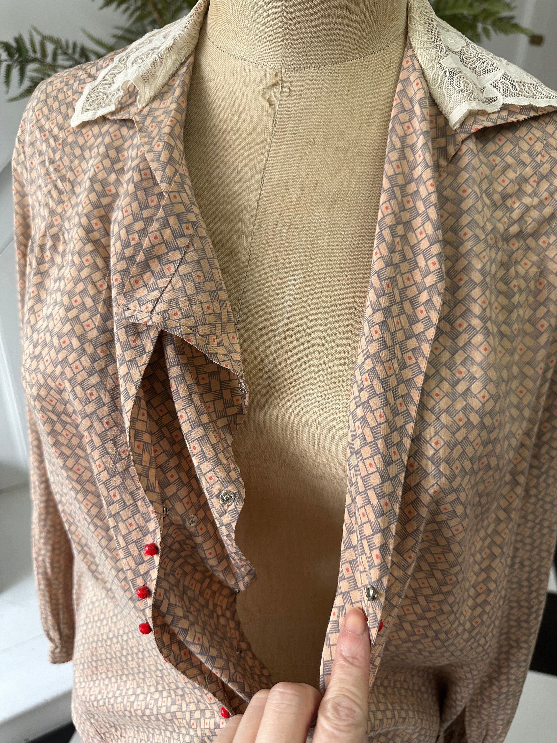1920s silk day dress