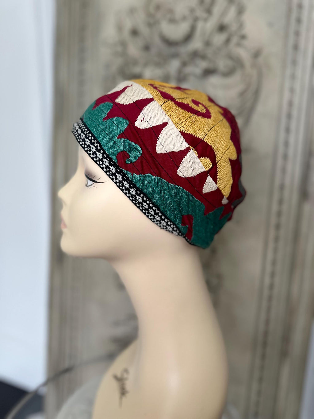 Antique Suzani smokers hat from Uzbekisdan