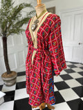 Vintage Silk Reversible Kimono: Upcycled Saree Fabric