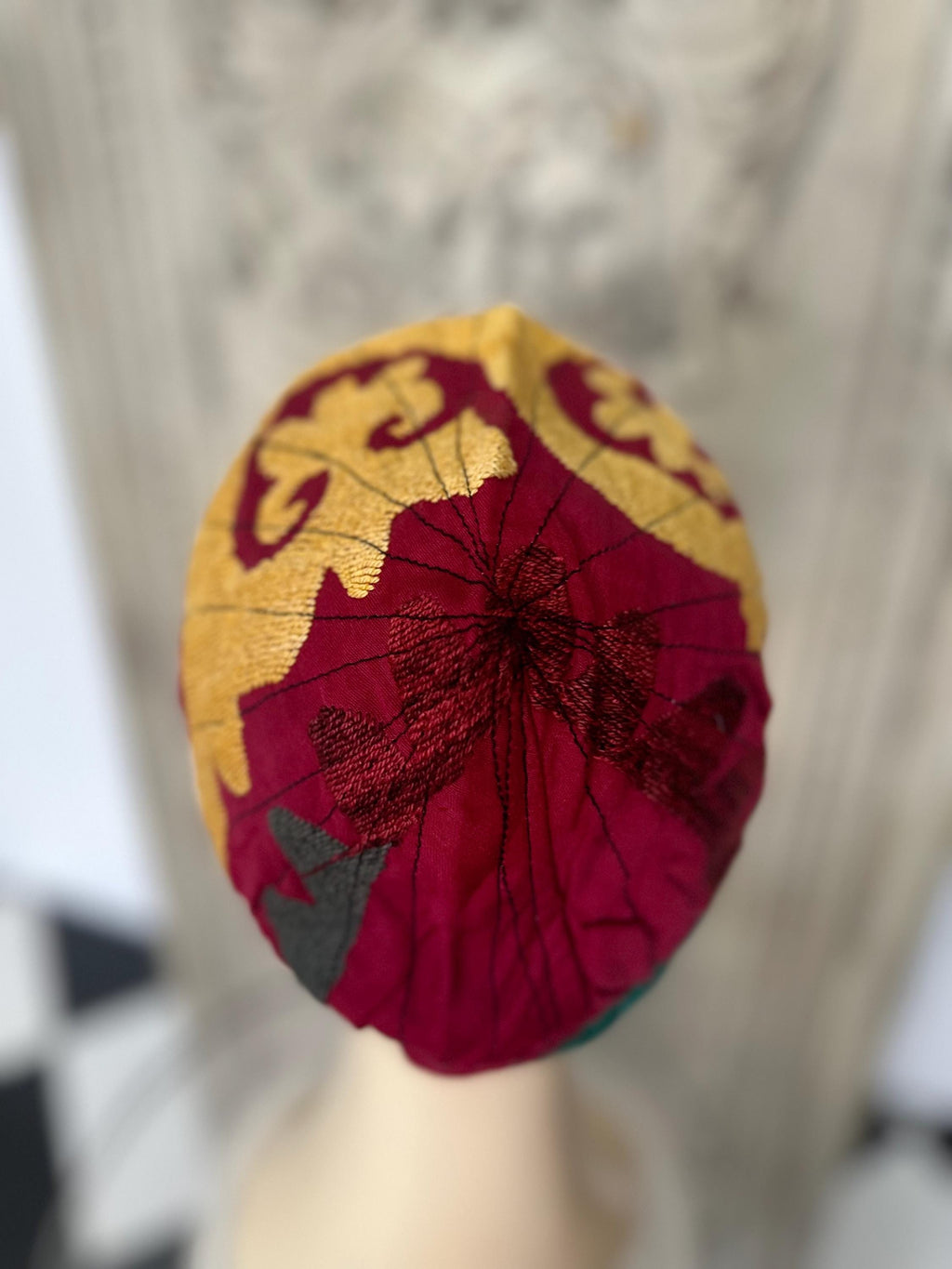 Antique Suzani smokers hat from Uzbekisdan