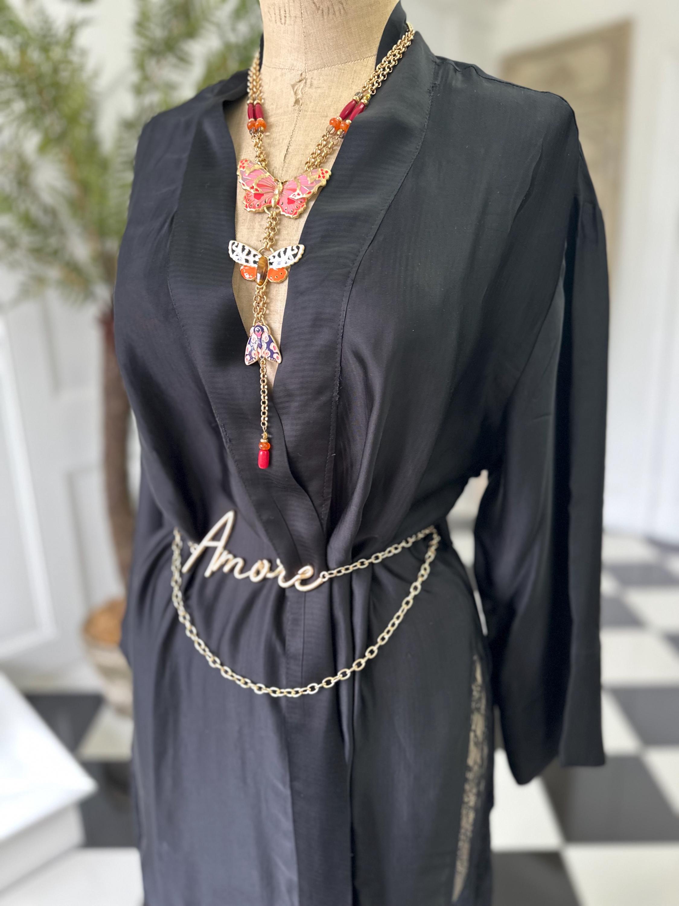 Pierre Cardin luxury lace robe kimono