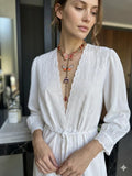 1970 vintage white peignoir dressing gown kimono